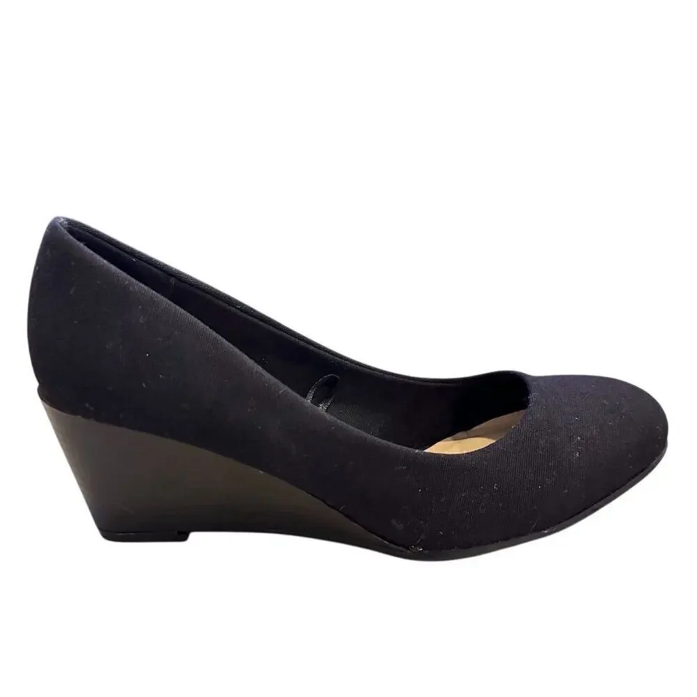 Seychelles Gertrude Women's Black Wedge Heels Size 7 Slip-On - Picture 5 of 11